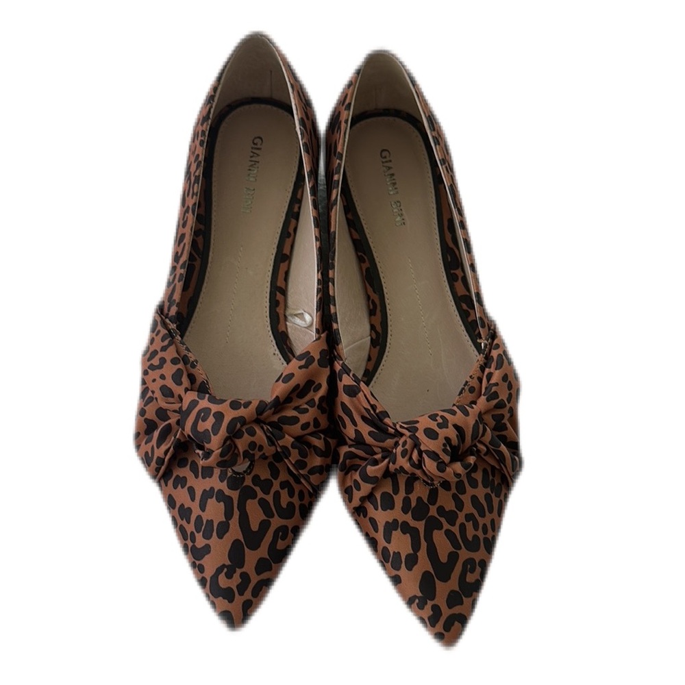Gianni Bini Animal Print Knot Pointed Toe Loafers Flats Size 9.5 - Picture 4 of 12